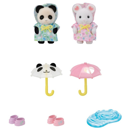 Promenade SYLVANIAN avec parapluies Baby Duo 05748