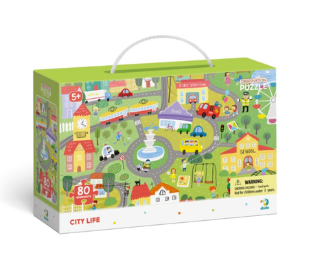 MAKSIK Puzzle 80 pieces La vie en ville DOB0135 40394 - Puzzle éducatif pour enfants