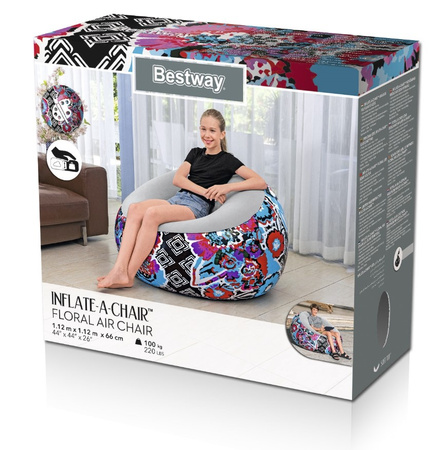 BESTWAY Inflatable chair 112x112x66cm B75111 21065 - comfortable and portable