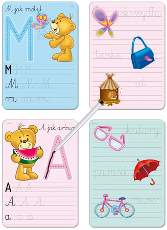 I write and erase letters - set of educational boards 06564