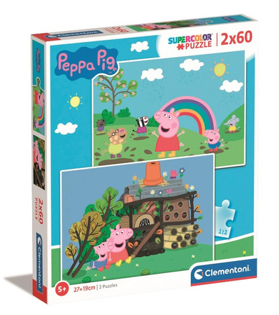 Clementoni Puzzle Peppa Pig SuperKolor 2x60 21622