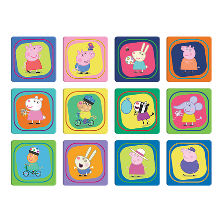 CUBES PUZZLE 2en1 + MEMOS Moments heureux avec Peppa Pig 93331