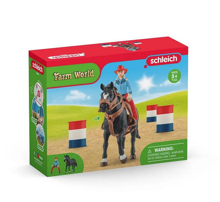 Schleich Cowgirl and Barrel Race Set 42576