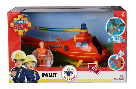 Fireman Sam Rescue Helicopter Wallaby avec figurine 925-2510