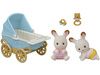 Sylvanian Families Lapin Jumeaux avec Poussette 05432