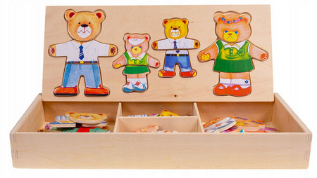 Puzzle en bois 4 ours ANEK Smily Play SPW83594 35941