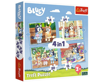 CREFL PUZZLE 4in1 Bluey and his world 34637 - Puzzles for children