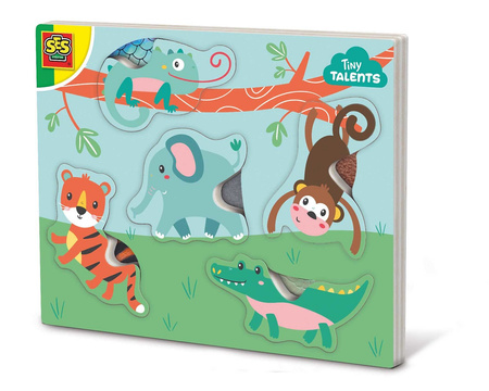 Wooden puzzles with touching animals 13132 31326