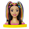 Barbie neon styling head with black hair HMD81