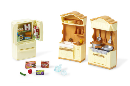 Sylvanian Families Cuisine de campagne avec réfrigérateur 05341 - ensemble de jeu