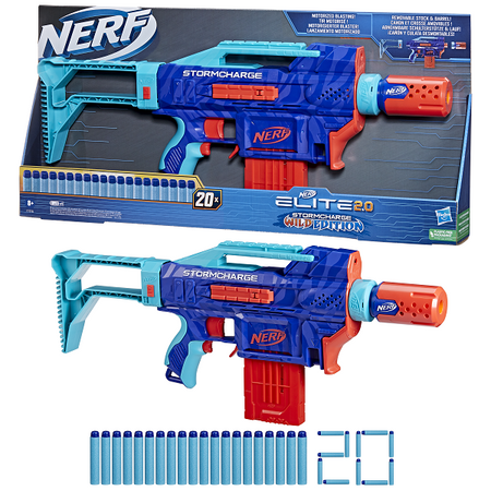 HASBRO NERF ELITE 2.0 Stormcharge F7376 - Pistolet à fléchettes