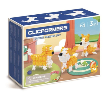 CLICS Clicformers Yellow&white Psy 74 pcs. 35735