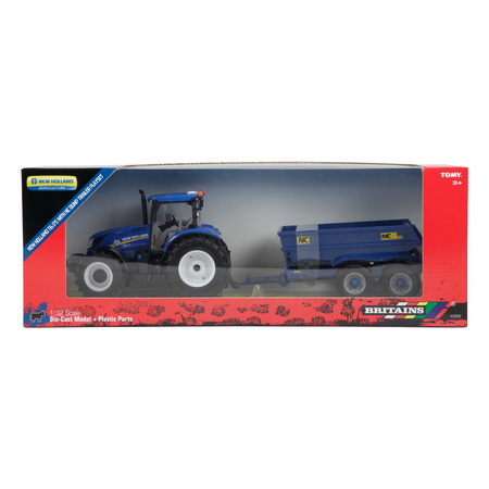 New Holland T6 tractor + trailer 43268