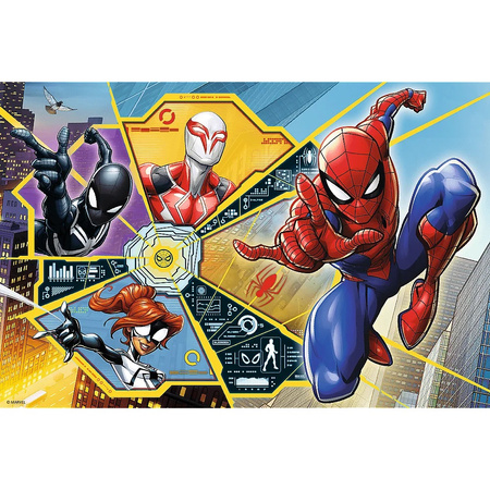 Puzzle 60 pièces Marvel Spiderman dans la toile 17372