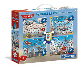 Planes puzzle 4 pieces + game Where is it? 12021