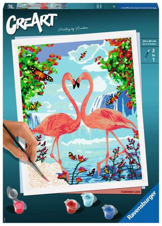 Peinture par numéros CreArt Flamants roses amoureux 28991