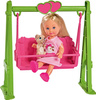 Evi with an animal on a swing toy for children 573-3443