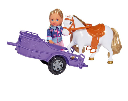 Evi doll with horse transport jeep - 573-7460