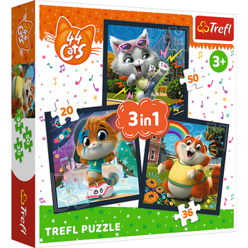 CREFL PUZZLE 3en1 Adorables Chatons 34865 - Ensemble Éducatif pour Enfants