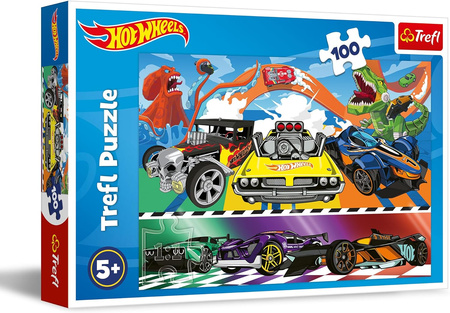 Trefl Puzzle 100 voitures Hot Wheels à grande vitesse 16466