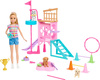 MATTEL Barbie Aire de jeux pour chiens + poupée Stacie HRM10