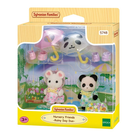 Promenade SYLVANIAN avec parapluies Baby Duo 05748