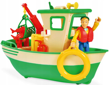 Fireman Sam Charlie's Fishing Boat with Figure 925-1074