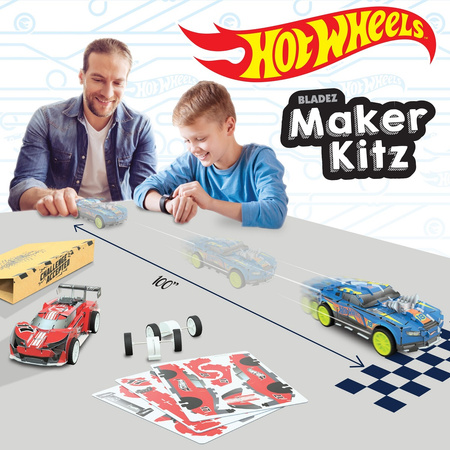 Voiture pliable Hot Wheels Maker Kitz, pack de deux, 2 pièces