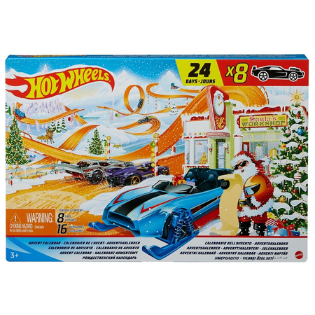 Calendrier de l'avent Hot Wheels 2021 avec 8 voitures GTD78