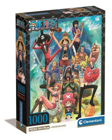 Clementoni puzzle 1000 pieces Compact Anime OnePiece 39920