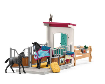 Schleich Enclos pour chevaux avec jument + poulain 42611