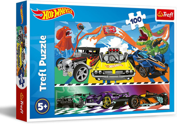 Trefl Puzzle 100 voitures Hot Wheels à grande vitesse 16466