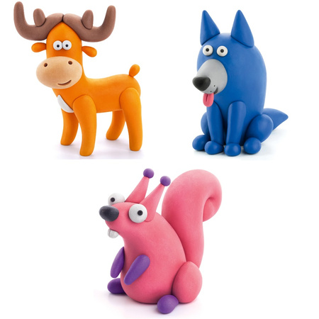 HeyClay Plastic Clay Forest Animals 00224