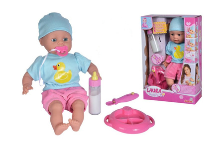 Laura doll 38cm with feeding set 501-0964