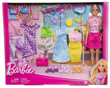 Barbie doll with clothes and accessories MATTEL HKB07