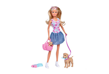 Steffi doll walking the dogs 573-3310