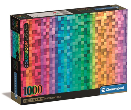 Clementoni puzzle 1000 pieces Compact Colorboom Pixel 39782