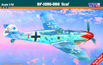 Modèle d'avion MISTERCRAFT BF-109G-5R6 Roten Jag. Échelle 1:72 31084