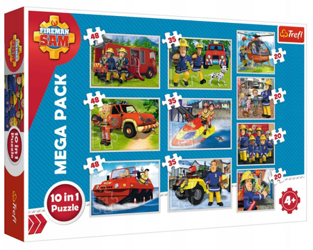 Puzzle 10in1 Fireman Sam Rescue Team 90356