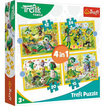 Trefl Puzzle 4 en 1 amusant commun Trefl 12/15/20/24 34358