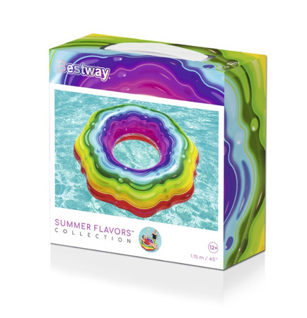 BESTWAY Rainbow inflatable ring 115cm B36163