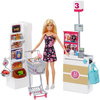 Barbie supermarket set with FRP01 doll - children's store