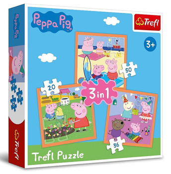 Puzzle 3 en 1 Peppa Pig inventif 34852