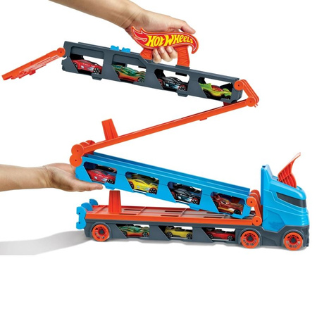 Hot Wheels City Racing Transporter 2en1 Coffret de voitures GVG37