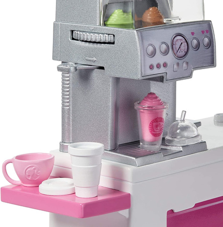 Barbie Café Set + Poupée GMW03 - Jouets pour enfants