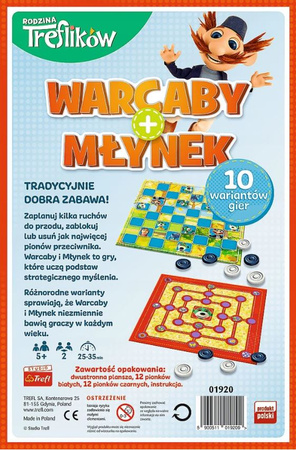 Game Checkers Młynek Trefliki 01920