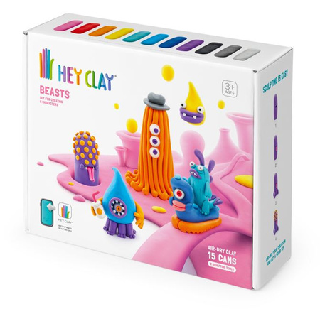 HeyClay Beasts clay 15 cans TM TOYS 07117