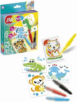 BLOPENS set of 4 mini markers animals 23491