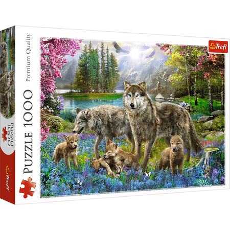 Puzzle 1000 pieces Wolf family 10558