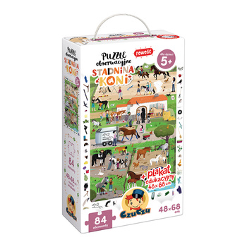 CZUCZU Observation puzzle Horse farm for children 91255